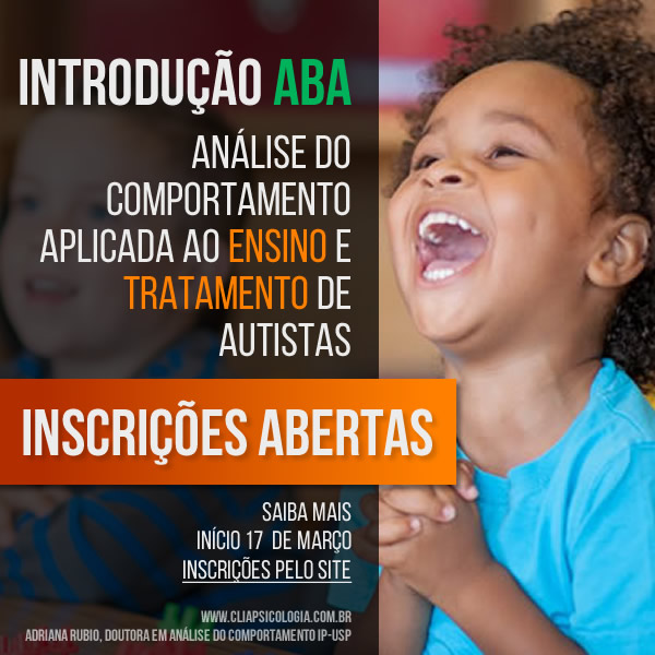 CURSO ABA Análise do Comportamento Aplicada ABA Clia Psicologia